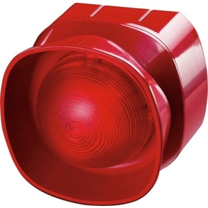 Sirene Visual Multitom Área Aberta XP95 – Corpo Vermelho (Flash Vermelho)